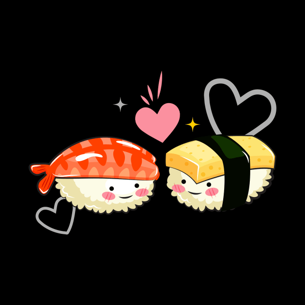 Ebi Tamago Sushi Love by InkyArt