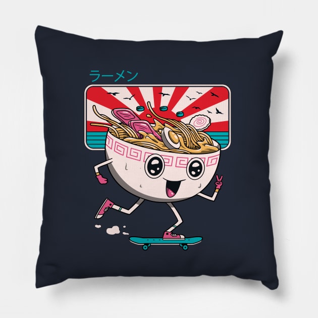 Tokyo Ramen Pillow by Vincent Trinidad Art