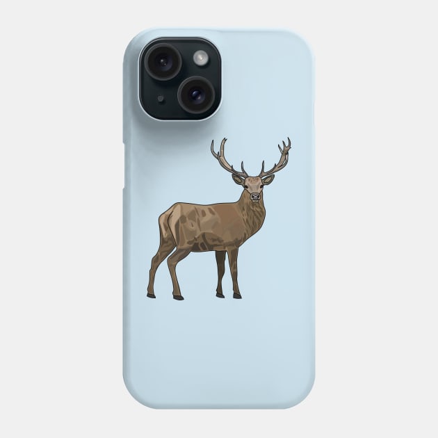 Deer cartoon illustration Phone Case by Miss Cartoon