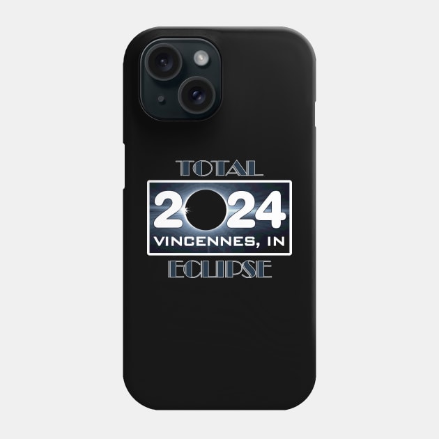 Eclipse Vincennes Indiana Total Solar Eclipse April 2024 Totality Phone Case by DesignFunk