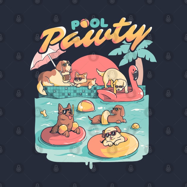 Pool Pawty - Cute Summer Dog Gift by eduely