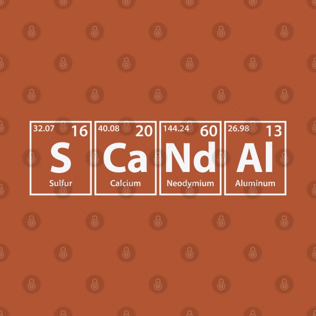 Scandal (S-Ca-Nd-Al) Periodic Elements Spelling by cerebrands