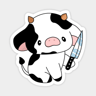 Cow with knife! Magnet