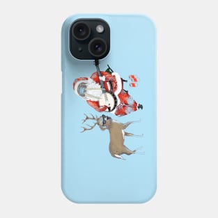 Christmas Bluegrass by Santa and his dog- Full colour! Phone Case