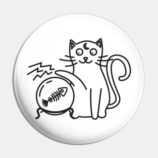 Cat with crystal magic ball. Pin