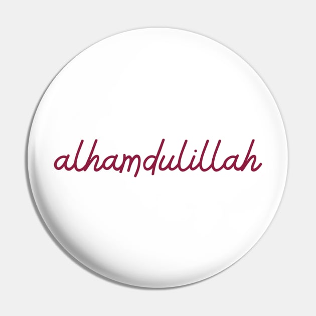 alhamdulillah - maroon red Pin by habibitravels