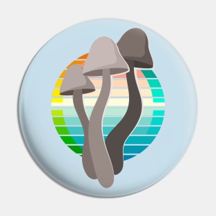 Toadstool Mushroom Sunset Pin