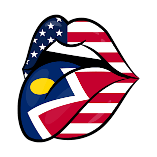 Denver American Flag Mouth T-Shirt