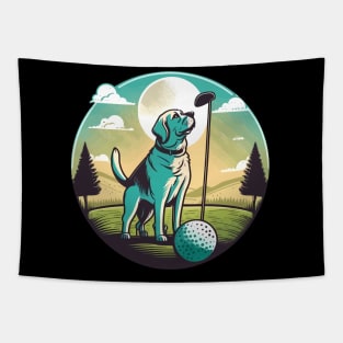 Golfer dog Tapestry