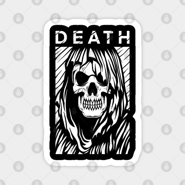 Skull Reaper Vintage Tattoo Magnet by Afdhal Project