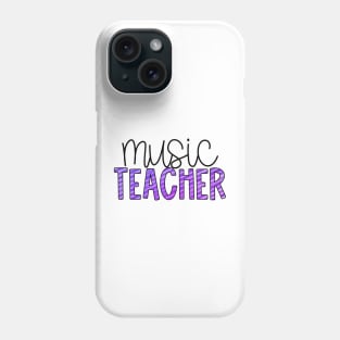 Music Teacher Purple Stripes Phone Case