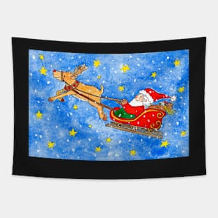 Santa's Sleigh Tapestry