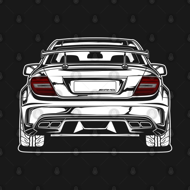 Mercedes Benz C63 AMG Black Series (White Print) by idrdesign