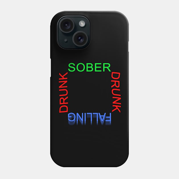 Sober-Drunk-Falling Phone Case by blueshift