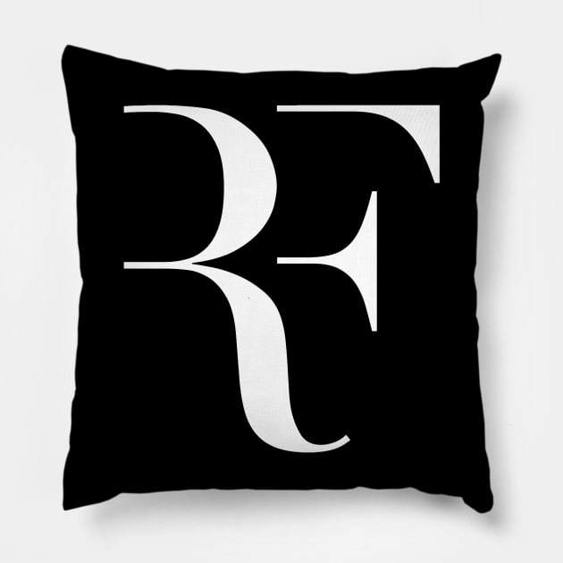 RF Roger Federer Outlined Style Art Pillow by artistcill