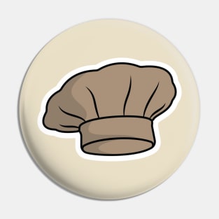 Chef Cooking Hat Cartoon Sticker vector illustration. Kitchen cooking object icon concept. Chef white hat sticker vector design with shadow. Bakery logo icon concept. Pin