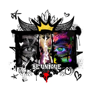 Tri-Faced Graffiti Art: Be Unique - Graffiti Fashion T-Shirt