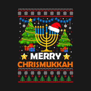 Merry Chrismukkah Happy Hanukkah Christmas Santa T-Shirt