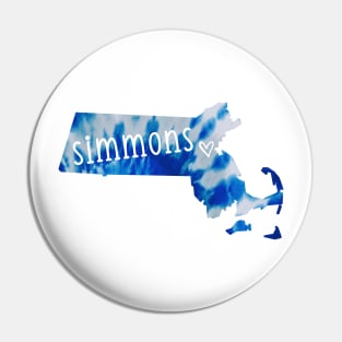 Tie Dye Simmons College Boston Pin