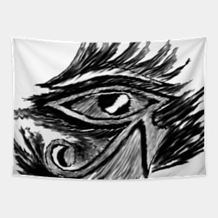 Eye Of Ra Charcoal Tapestry