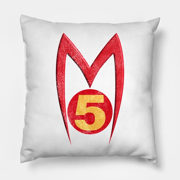 Mach 5 Speed Racer Pillow by Tezatoons