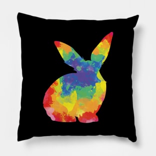 Autism Awareness Rabbit Happy Easter Bunny Pillow