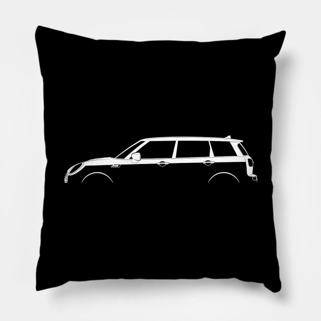 Mini Cooper Clubman (F54) Silhouette Pillow by Car-Silhouettes