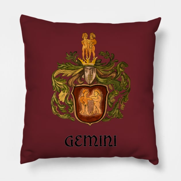 Gemini Coat of Arms Pillow by D_AUGUST_ART_53