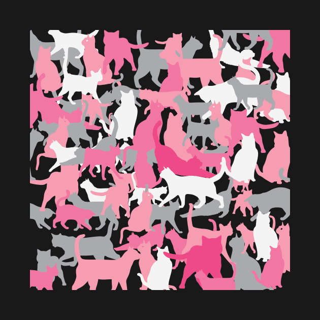 Cat Camouflage in Pink by SusanaDesigns