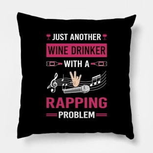 Wine Drinker Rapping Rap Rapper Pillow