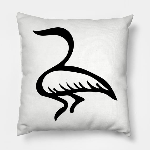 Geometric bird - timeless abstraction Pillow by LeahHa