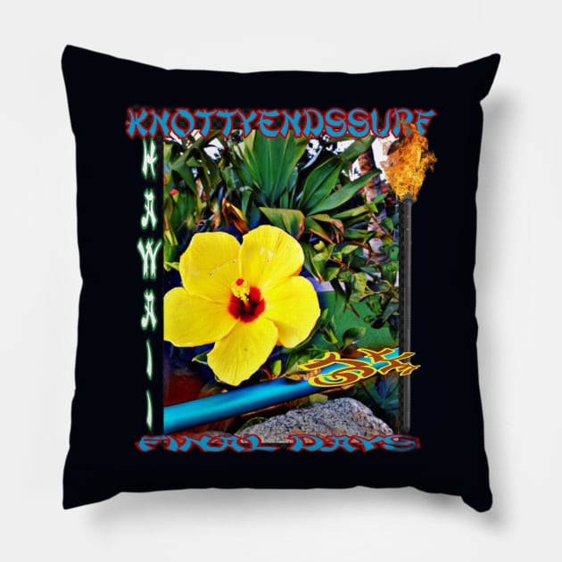 KnottyendsSurf final days Pillow by ericbear36