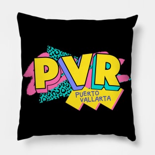 Retro 90s Puerto Vallarta PVR / Rad Memphis Style / 90s Vibes Pillow