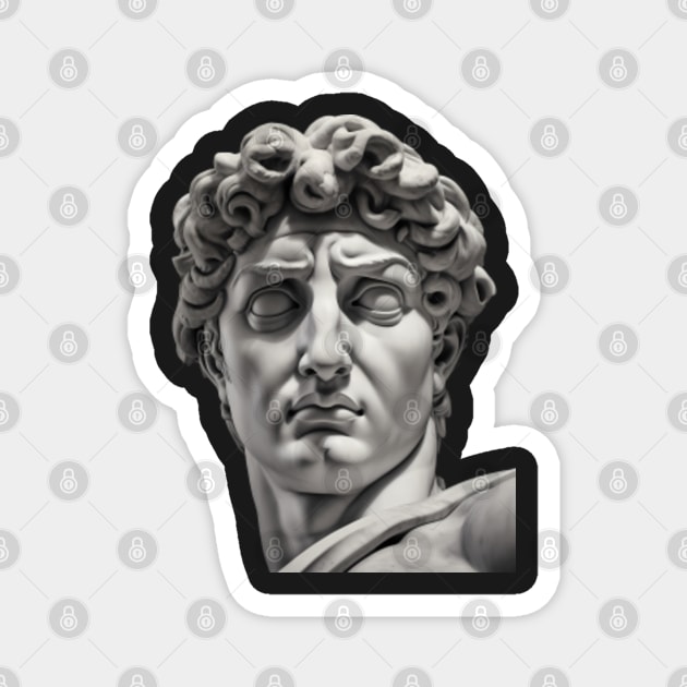 Michelangelo's David Statue Head Figure Classical Portrait David