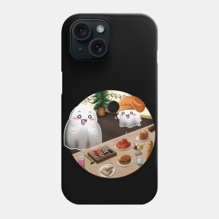 Kawaii Ghosts - A Chef cook a delicious buffet Phone Case