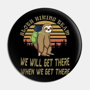 Sloth Hiking Team Pin