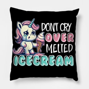 Don't Cry over melted Ice Cream Pillow