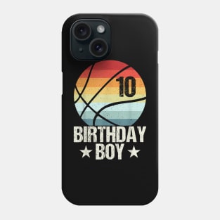 10 Year Old Basketball Player 10th Birthday Boy Tenth Bday Phone Case