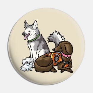 Joyous June Dogs Pin