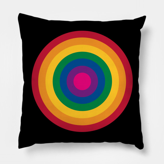 Rainbow Target Rainbow Pillow Teepublic