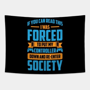 Funny Forced Gamer Tapestry