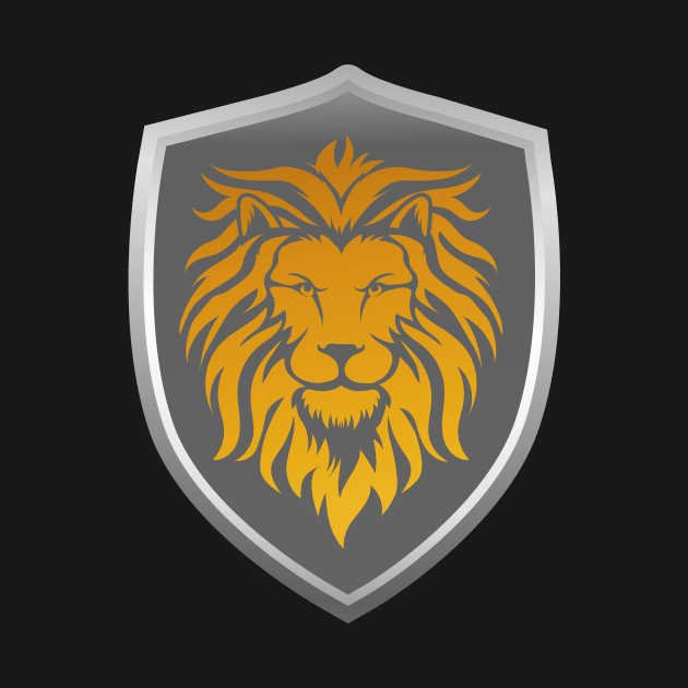 Gold Lion on Shield by SweetPaul Entertainment 