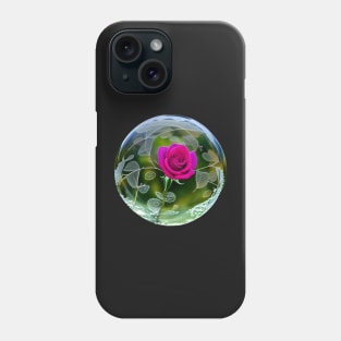 Rose in the glass ball Phone Case