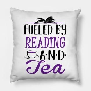 Fueled by Reading and Tea Pillow