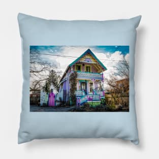 Victorian Gingerbread Cottages 2 Pillow