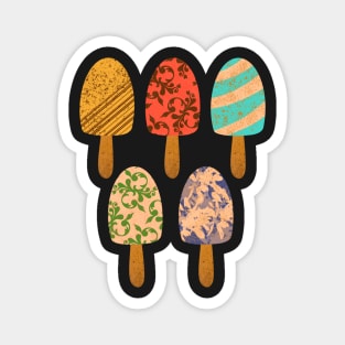 Fancy Popsicle Ice Pop Pattern Magnet