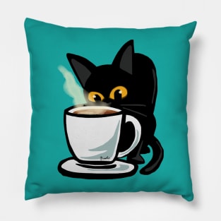 Coffee cat Pillow