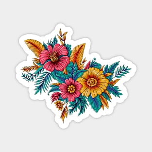 Colorful flowers. Magnet