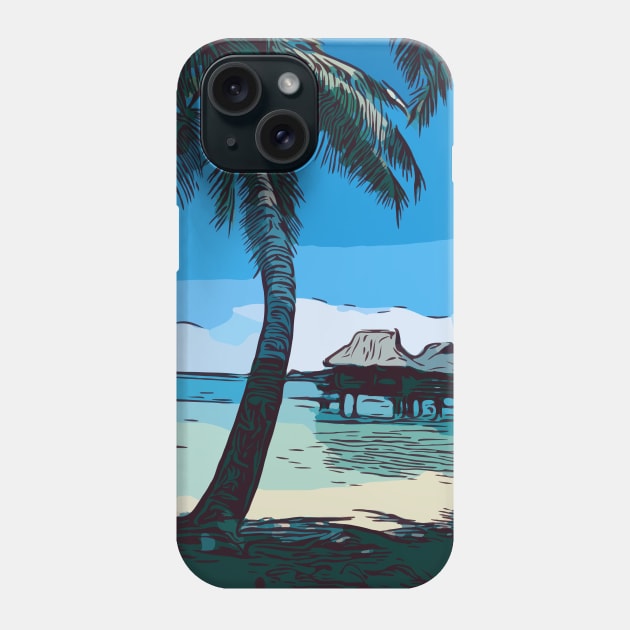 Bora Bora Bungalow Phone Case by WelshDesigns