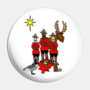 Canadian Christmas Nativity Scene Pin